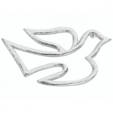 Colombe en cire 40x22mm arg