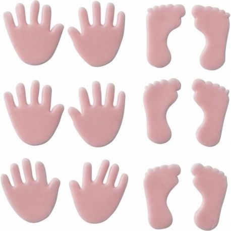 Pieds & mains cire 15mm rose