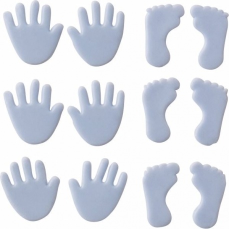 Pieds & mains cire 15mm bleu clair