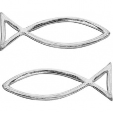 Poisson en cire 40x13mm arg 2pc