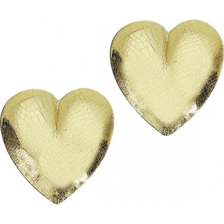 Coeur cire 21x23mm or 2pc