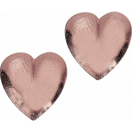 Coeur en cire 21x23mm or rose 2pces