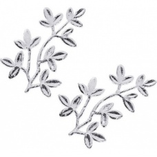 Rameau cire 35x22mm arg 2pc