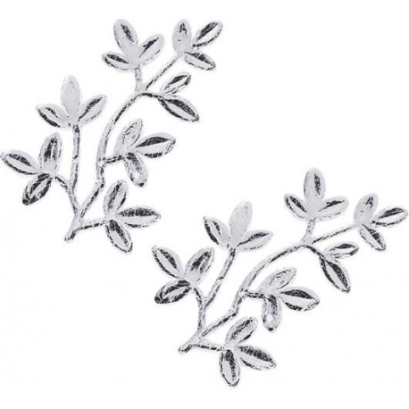 Rameau cire 35x22mm arg 2pc