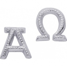 Ornem. cire Alpha&Omega 15x15mm arg