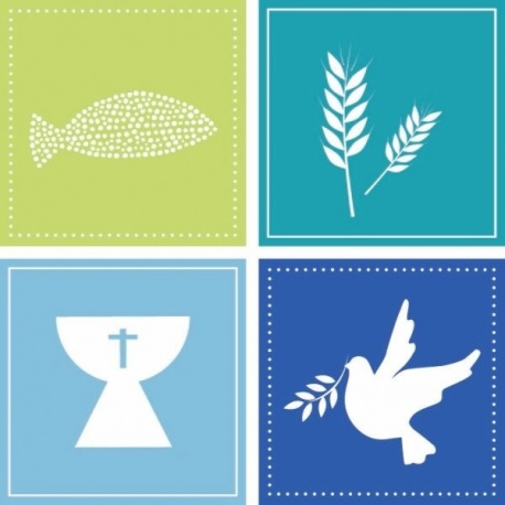 Ornem. En cire Foi bleu 60x80mm