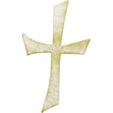 Croix en cire 100x55mm or