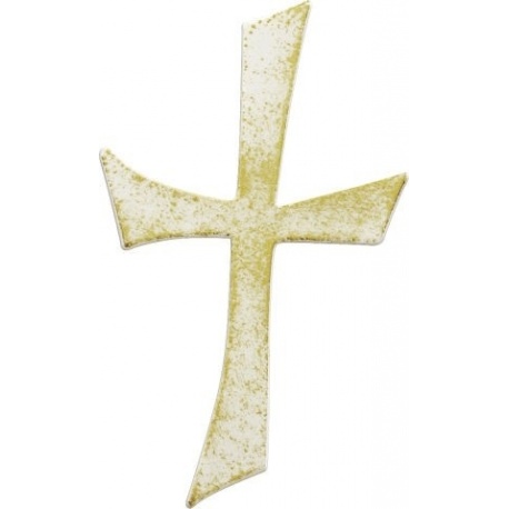 Croix en cire 100x55mm or