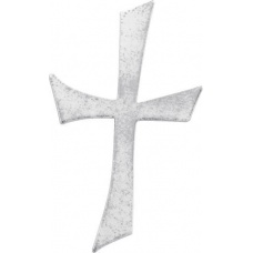 Croix en cire 100x55mm arg