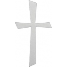 Croix en cire 105x57mm arg