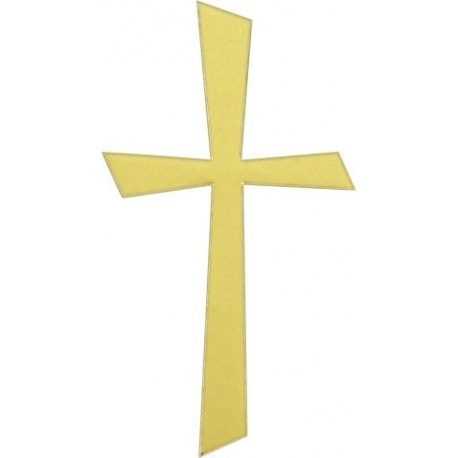 Croix en cire 105x57mm or