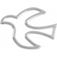 Colombe en cire 42x32mm arg