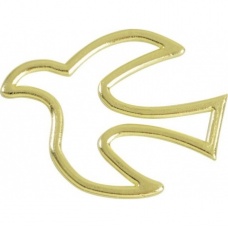 Colombe en cire 42x32mm or