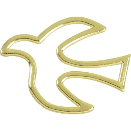 Colombe en cire 42x32mm or