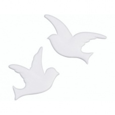 Colombe en cire 27x24mm bla