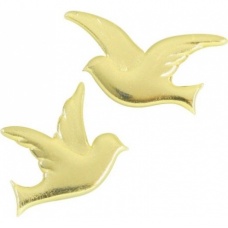 Colombe en cire 27x24mm or