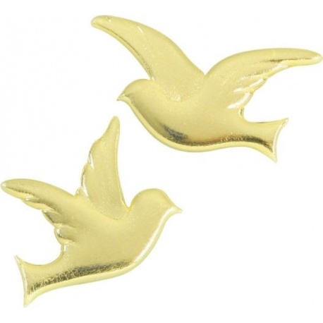 Colombe en cire 27x24mm or