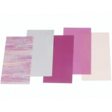 Mél.Plaques cire17,5x8cm rose