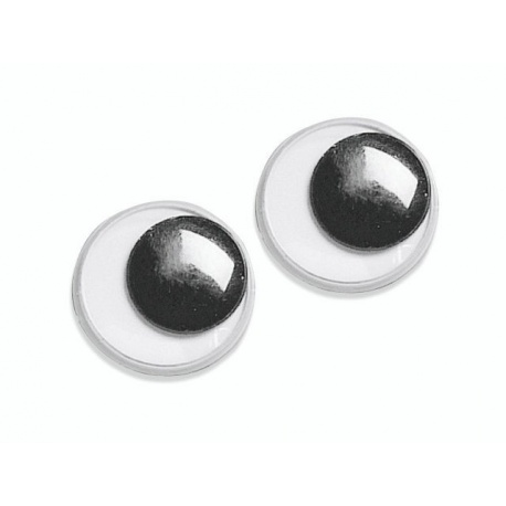 Yeux mob. auto-adh. rond 12mm 27pc