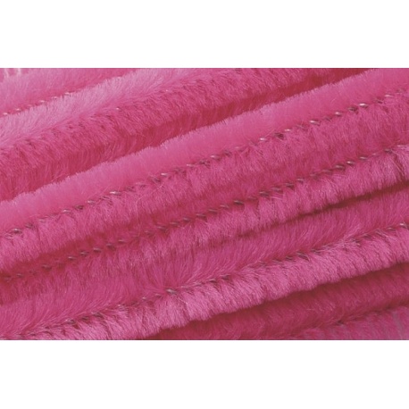 Chenille 8mm50cm fuchsia10pc