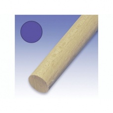 Barre bois ronde 10mm bleu f.