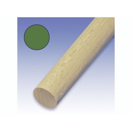 Barre bois ronde 12mm vert f.