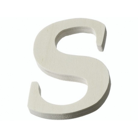 Lettre bois S 8cm
