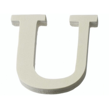 Lettre bois U 8cm