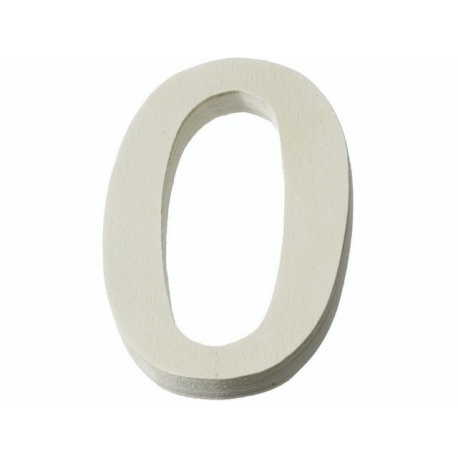 Chiffre bois 0 8cm
