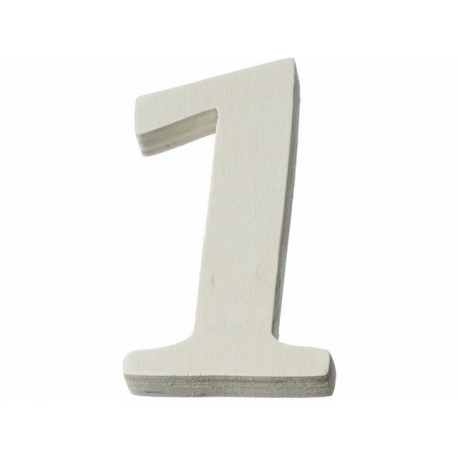 Chiffre bois 1 8cm