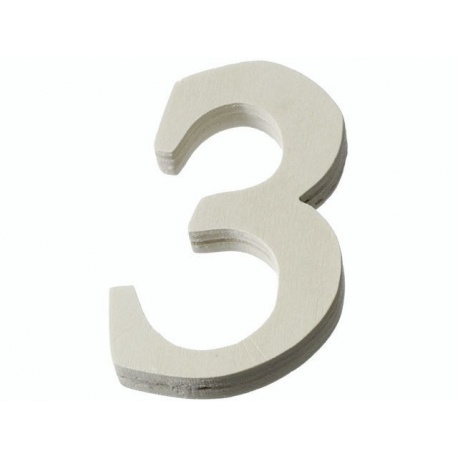 Chiffre bois 3 8cm