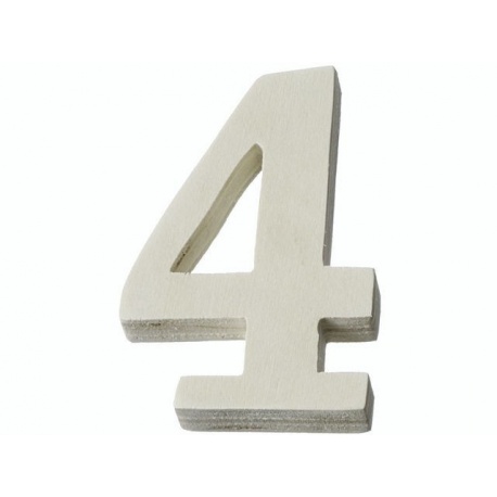 Chiffre bois 4 8cm