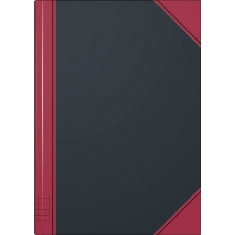 Carnet rouge et noir A5 5x5 192p