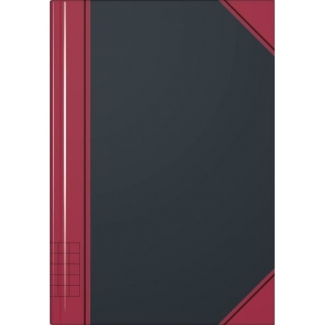 Carnet rouge et noir A6 5x5 192p