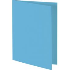 Carte double A5 bleu azur