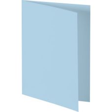 Carte double B6 bleu clair