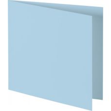 Carte double carr.bleu clair