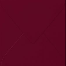 Enveloppe carr. rouge foncé