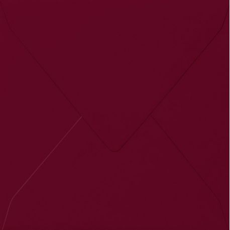 Enveloppe carr. rouge foncé