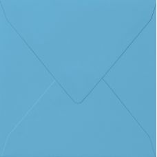 Enveloppe carr. bleu azur