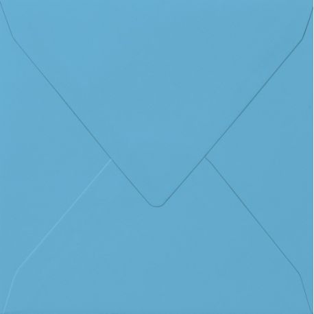 Enveloppe carr. bleu azur