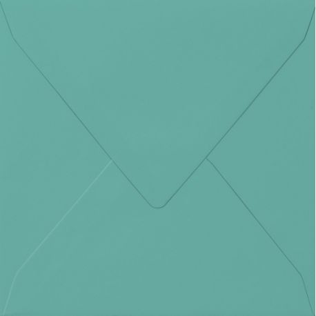 Enveloppe carr. turquoise