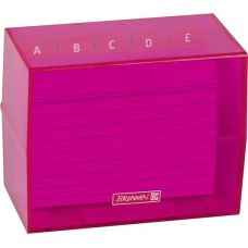 Boîte à fiches A7 remplie pink
