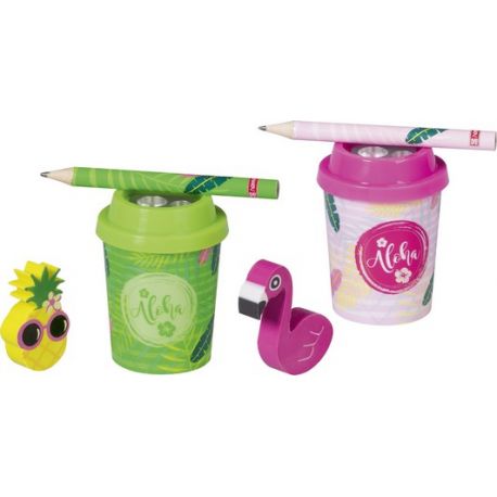 Set taille-crayons 2 us.Tropical