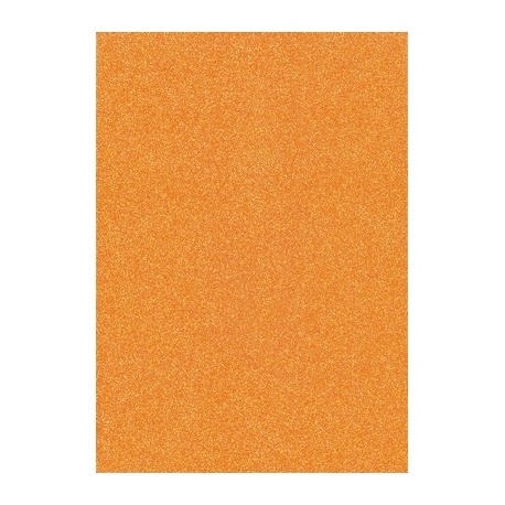 Carton pailleté A4 200g orange fluo