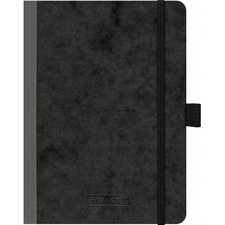 Carnet dos toilé A6 élast.5x5noir