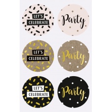 Sticker Party rond 4 cm