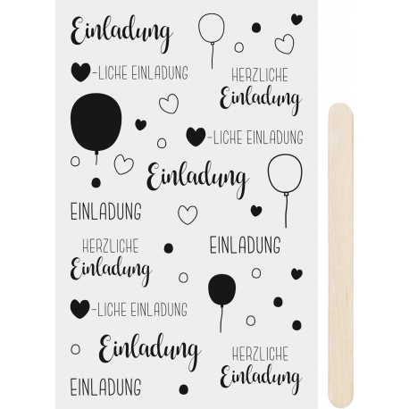 Autocollant à gratter Einladung noi