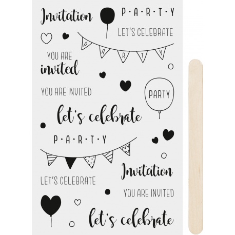 Autocollant à gratter Let's celebra