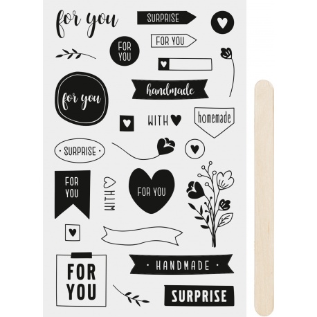 Autocollant à gratter For you noir